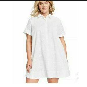 Lisa Marie Fernandez eyelet white shirt dress